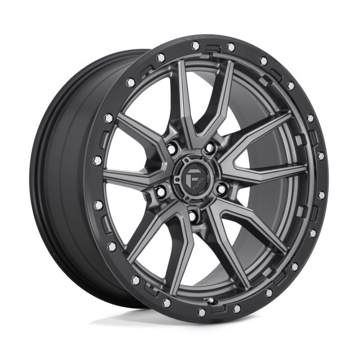 Fuel Wheels<br>Rebel Matte Gunmetal Black Lip (17x9)